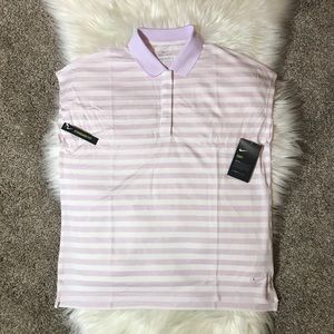 NIKE | Dri-Fit Sleeveless Striped Golf Top Large